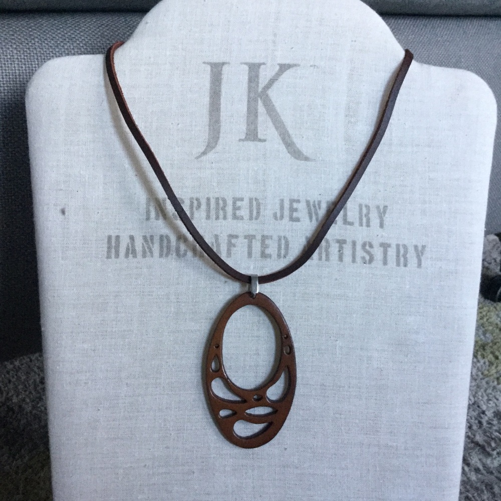 Bauxo Leather Necklace NWT